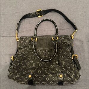 Louis Vuitton Black Denim Monogram Denim Neo Cabby MM Bag